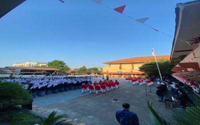 Upacara Bendera peringatan HUT RI ke 80 di SMK Negeri 7 Yogyakarta